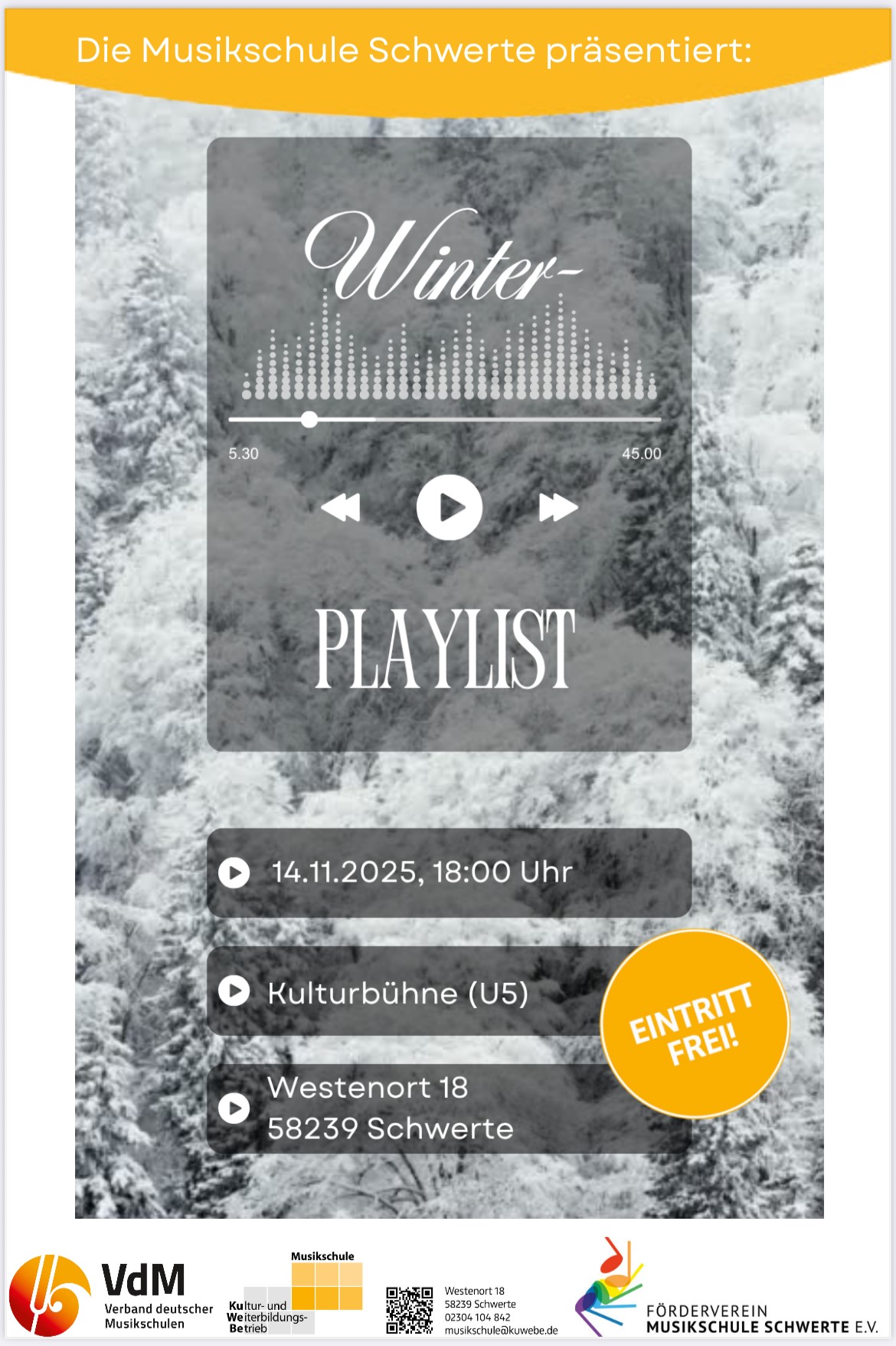 Winterplaylist auf der Kulturbühne