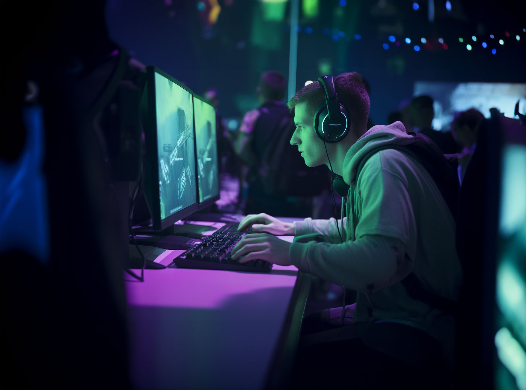 nevets2 gamer is on his computer screen at a gaming convention 45e2dd9b 19f8 470f bb58 50318c6f7525 groesser 01